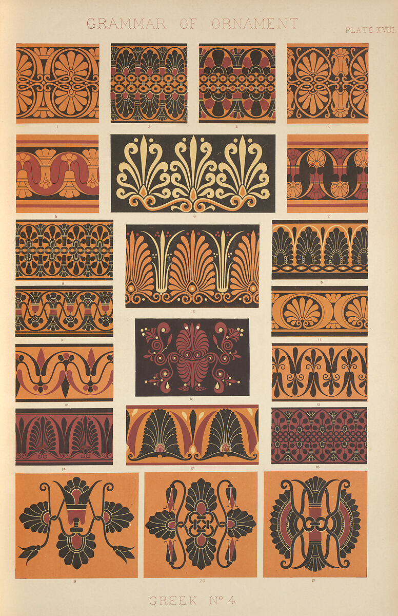 The grammar of ornament, Owen Jones (British, London 1809–1874 London), Chromolithography