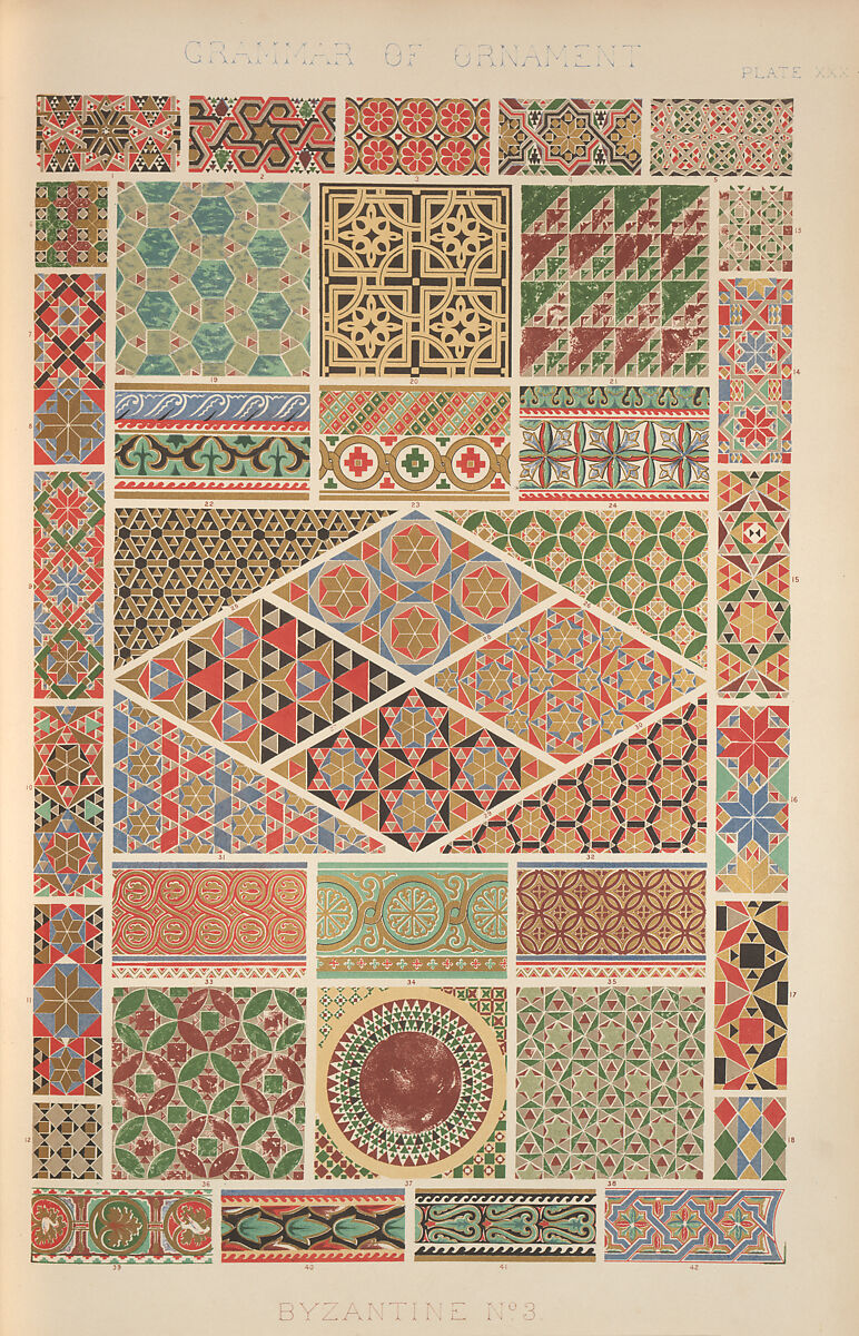 The grammar of ornament, Owen Jones (British, London 1809–1874 London), Chromolithography