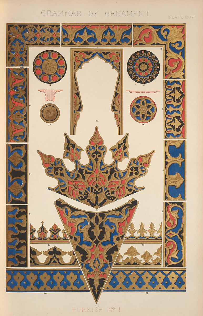 The grammar of ornament, Owen Jones (British, London 1809–1874 London), Chromolithography