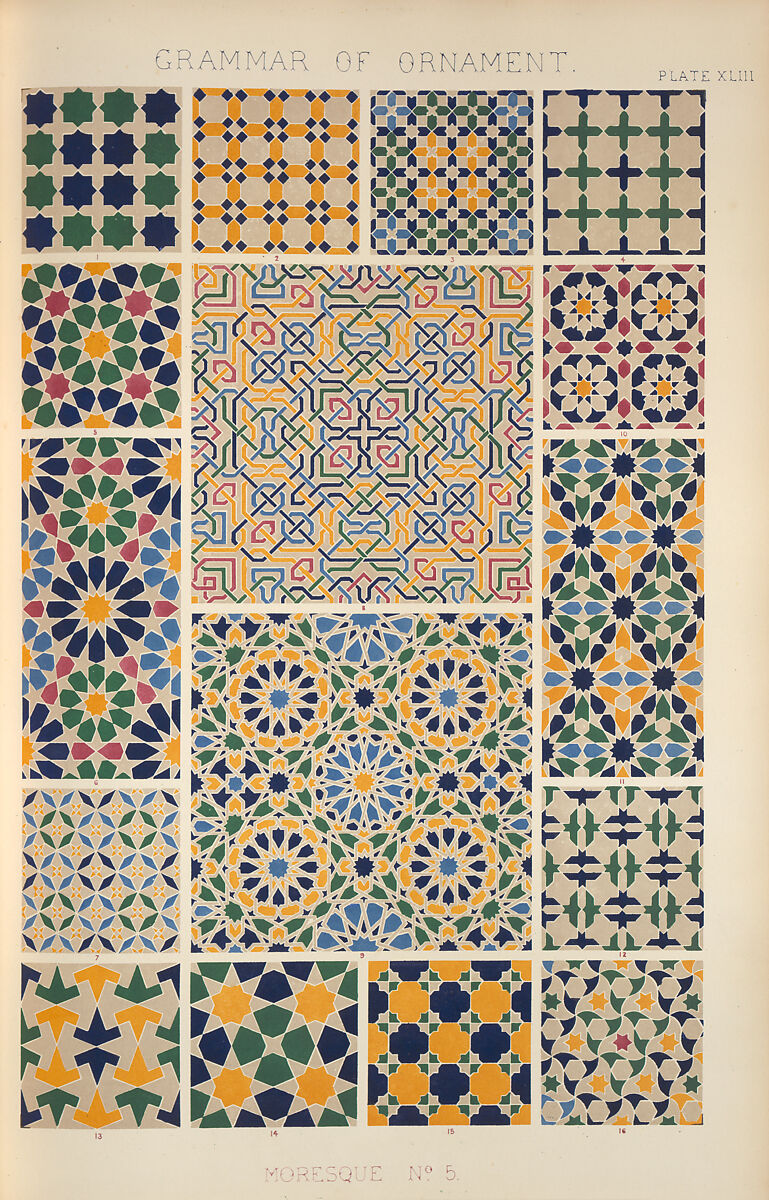 The grammar of ornament, Owen Jones (British, London 1809–1874 London), Chromolithography