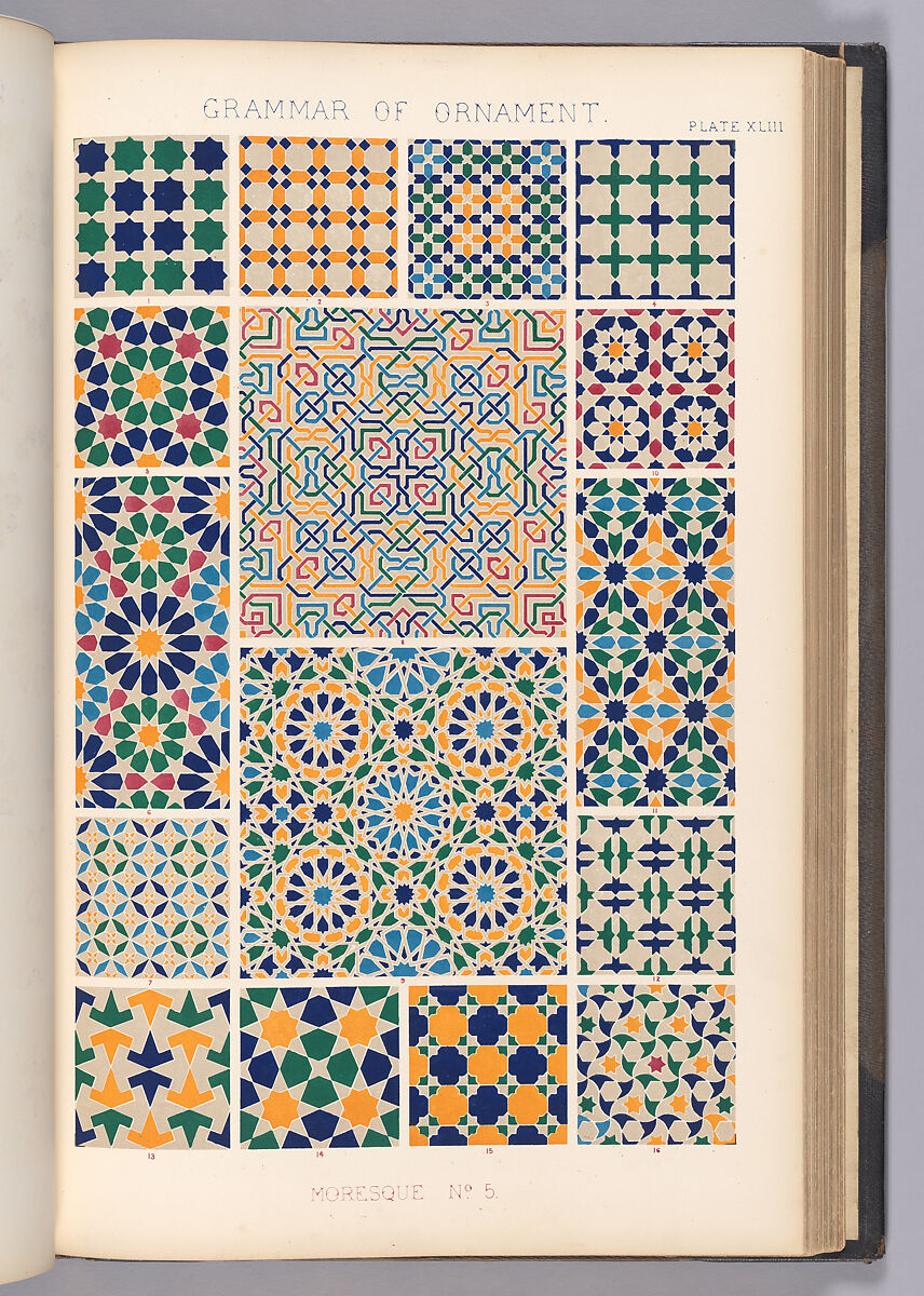 The grammar of ornament, Owen Jones (British, London 1809–1874 London), Chromolithography