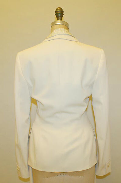 Ensemble, Calvin Klein, Inc. (American, founded 1968), (a,c) wool; (b) silk; (d,e) leather, American