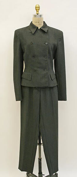 Pantsuit, Calvin Klein, Inc. (American, founded 1968), wool, nylon, American 