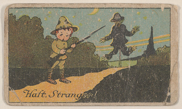 Halt Stranger! from Eggers comic cards (W607), Commercial color photolithograph 