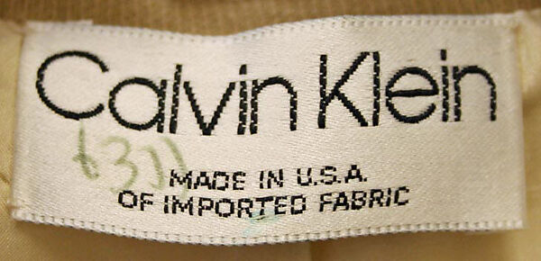 Ensemble, Calvin Klein, Inc. (American, founded 1968), (a,b) rayon acetate; (c) cashmere; (d) silk, American