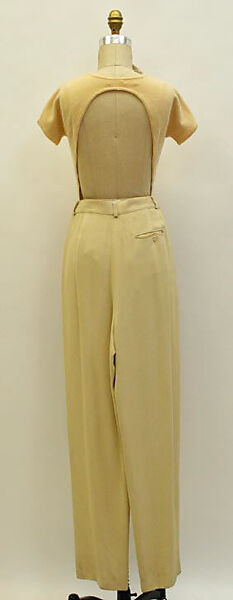 Ensemble, Calvin Klein, Inc. (American, founded 1968), (a,b) rayon acetate; (c) cashmere; (d) silk, American