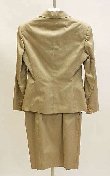 Ensemble, Calvin Klein, Inc. (American, founded 1968), (a–c) cotton; (d,e) leather, American