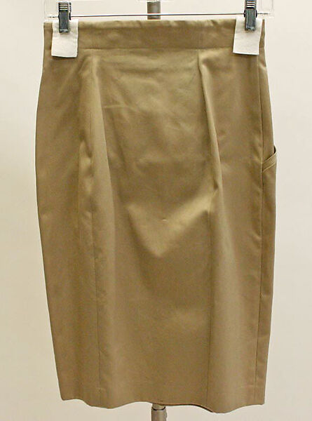 Ensemble, Calvin Klein, Inc. (American, founded 1968), (a–c) cotton; (d,e) leather, American