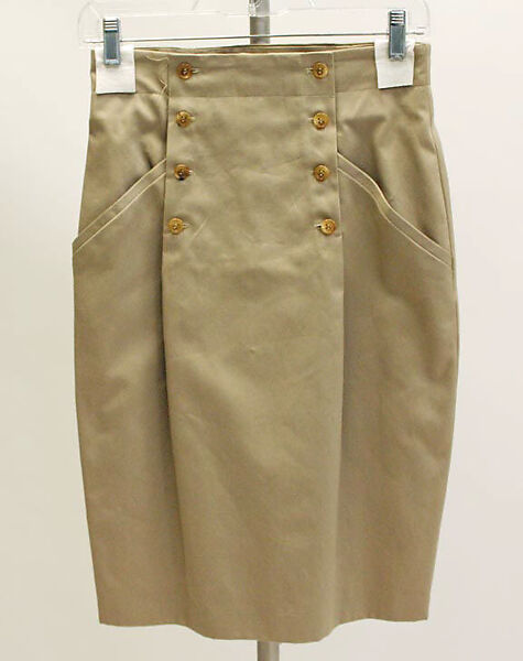 Ensemble, Calvin Klein, Inc. (American, founded 1968), (a–c) cotton; (d,e) leather, American