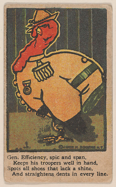 Gen. Efficiency from Eggers comic cards (W607), Commercial color photolithograph 