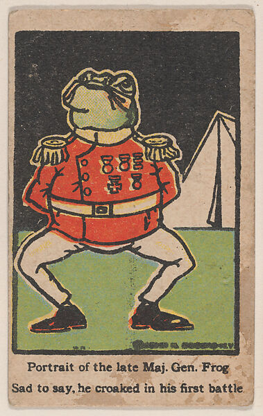 Maj. Gen. Frog from Eggers comic cards (W607), Commercial color photolithograph 