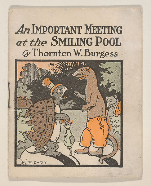 An Important Meeting at the Swimming Pool from Eggers Burgess Booklets (W607), Commercial color photolithograph 
