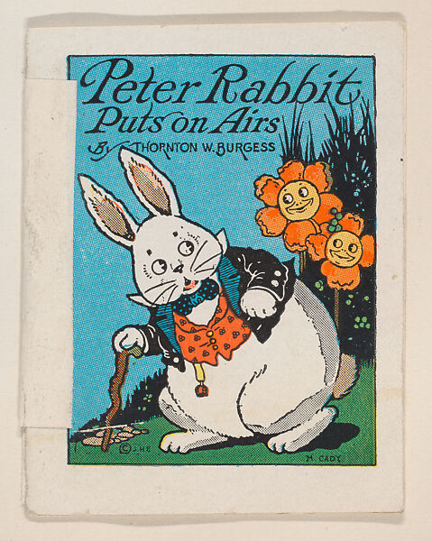 Peter Rabbit Puts on Airs from Eggers Burgess Booklets (W607), Commercial color photolithograph 