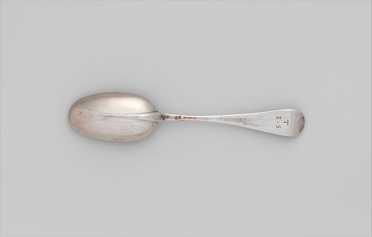 Table Spoon, Jonathon Reed (active ca. 1730–42), Silver, American 