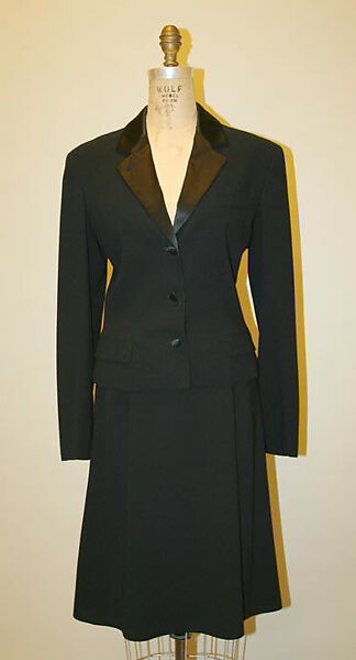 Evening suit, Calvin Klein, Inc. (American, founded 1968), wool, silk, American 