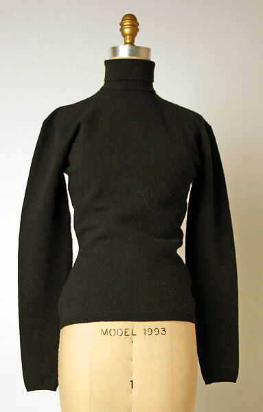 Ensemble, Calvin Klein, Inc. (American, founded 1968), (a–c) wool; (d) lambswool, nylon, spandex, American