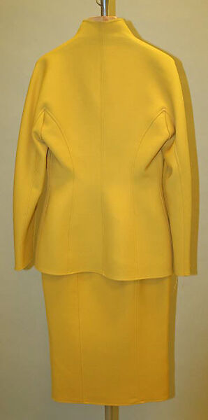 Ensemble, Calvin Klein, Inc. (American, founded 1968), (a–c) wool; (d) lambswool, nylon, spandex, American