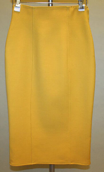 Ensemble, Calvin Klein, Inc. (American, founded 1968), (a–c) wool; (d) lambswool, nylon, spandex, American