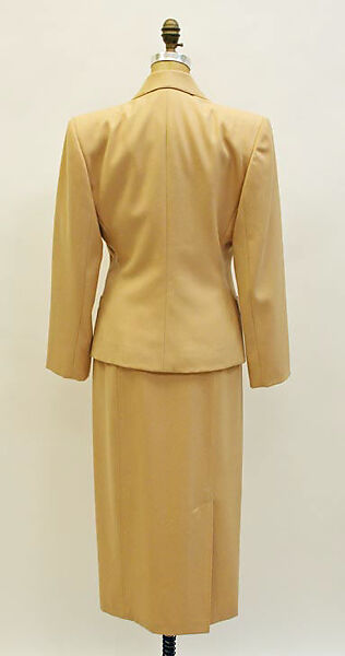 Ensemble, Calvin Klein, Inc. (American, founded 1968), (a,b) wool; (c) silk, American