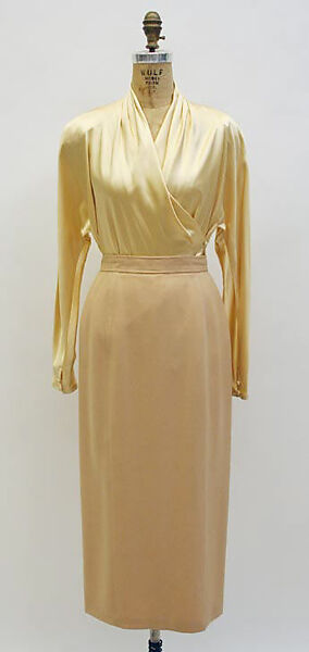 Ensemble, Calvin Klein, Inc. (American, founded 1968), (a,b) wool; (c) silk, American