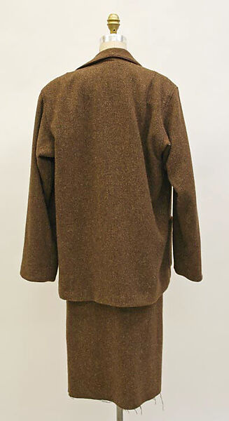 Ensemble, Calvin Klein, Inc. (American, founded 1968), (a–c) wool
(d) silk, American