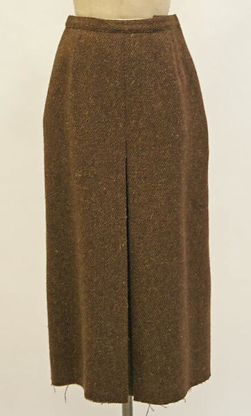 Ensemble, Calvin Klein, Inc. (American, founded 1968), (a–c) wool
(d) silk, American