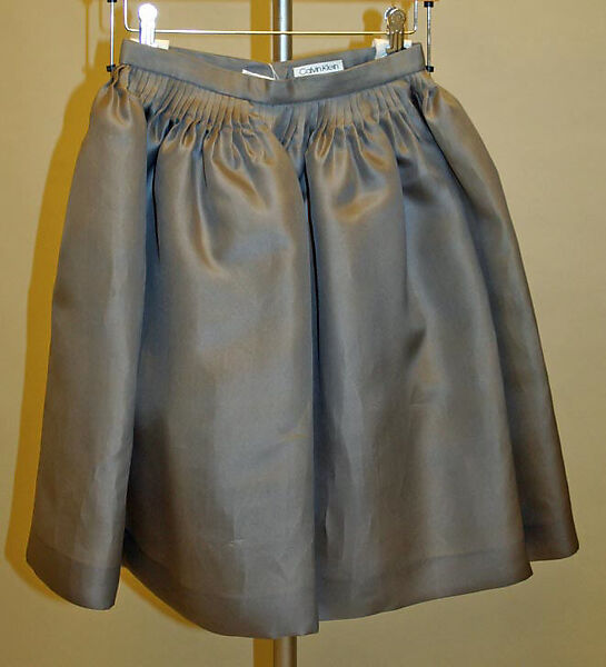 Evening ensemble, Calvin Klein, Inc. (American, founded 1968), (a–c) silk; (d) lamé, nylon, American