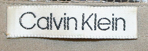 Evening ensemble, Calvin Klein, Inc. (American, founded 1968), (a–c) silk; (d) lamé, nylon, American