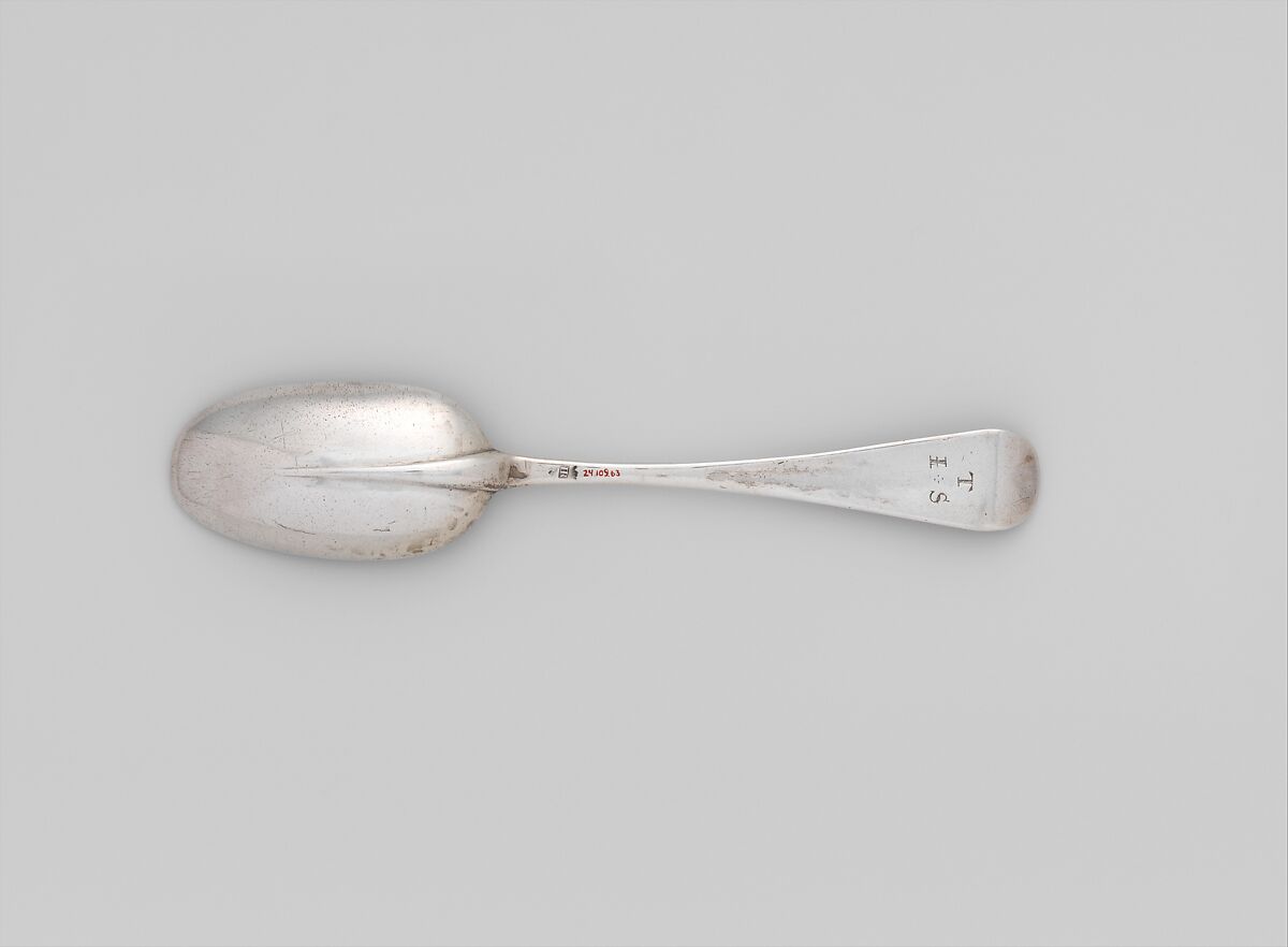 Table Spoon, Jonathon Reed (active ca. 1730–42), Silver, American 