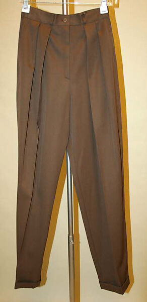 Ensemble, Calvin Klein, Inc. (American, founded 1968), (a–c) wool; (d) silk, American