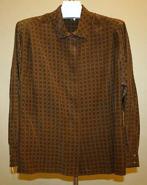 Ensemble, Calvin Klein, Inc. (American, founded 1968), (a–c) wool; (d) silk, American