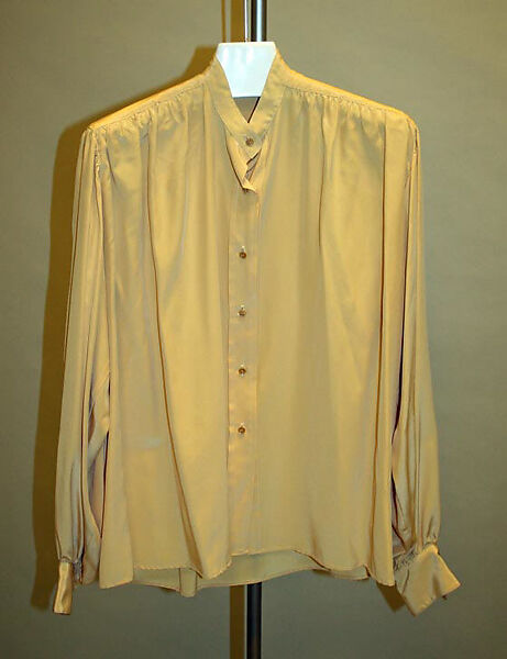 Ensemble, Calvin Klein, Inc. (American, founded 1968), (a,d) wool; (b) wool, cotton; (c) silk, American