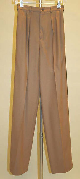 Ensemble, Calvin Klein, Inc. (American, founded 1968), (a,d) wool; (b) wool, cotton; (c) silk, American