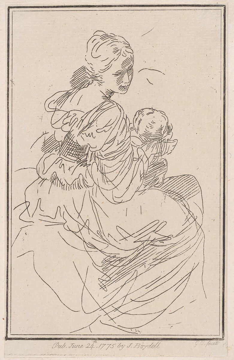 Madonna and Child, Giuseppe Canale (Italian, Rome 1725–1802 Dresden), Etching 