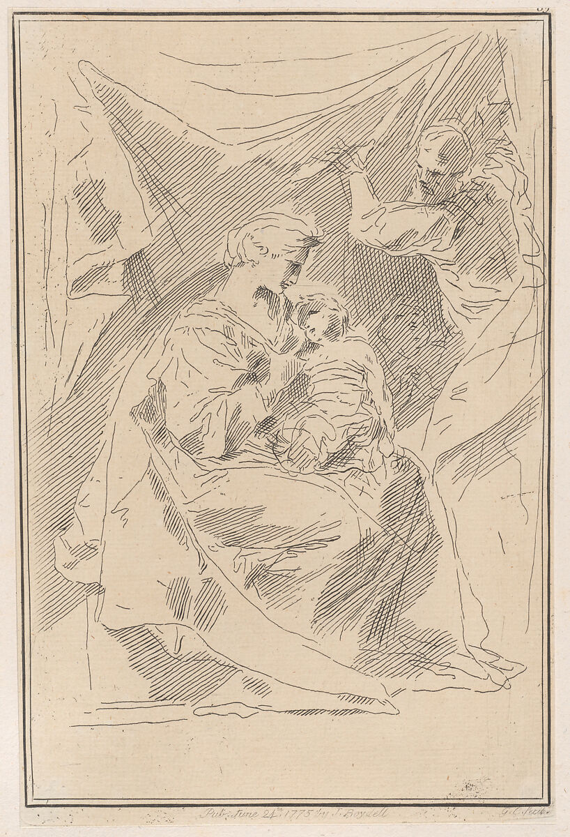 The Holy Family, Giuseppe Canale (Italian, Rome 1725–1802 Dresden), Etching 