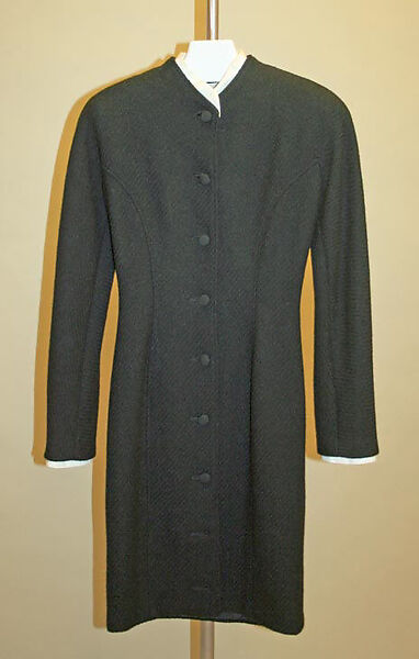 Dress, Calvin Klein, Inc. (American, founded 1968), wool, cotton, American 