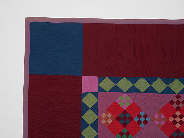 Amish Double Nine-patch quilt, Unknown Amish Maker, Lancaster County, Pennsylvania, United States, Wool and cotton, American