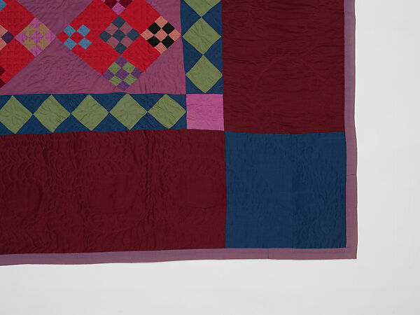 Amish Double Nine-patch quilt, Unknown Amish Maker, Lancaster County, Pennsylvania, United States, Wool and cotton, American