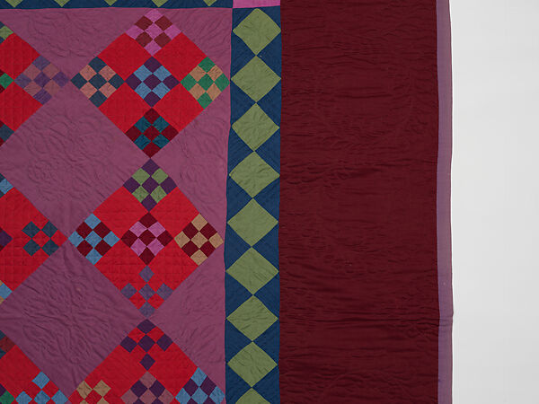 Amish Double Nine-patch quilt, Unknown Amish Maker, Lancaster County, Pennsylvania, United States, Wool and cotton, American