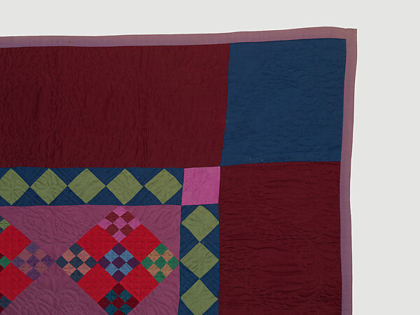 Amish Double Nine-patch quilt, Unknown Amish Maker, Lancaster County, Pennsylvania, United States, Wool and cotton, American