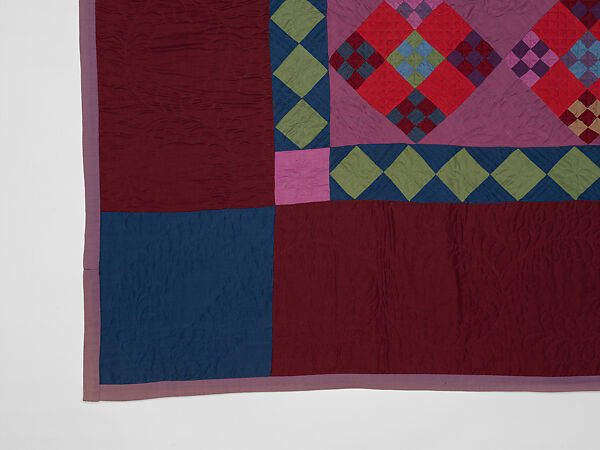 Amish Double Nine-patch quilt, Unknown Amish Maker, Lancaster County, Pennsylvania, United States, Wool and cotton, American
