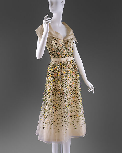 "Vilmorin", House of Dior (French, founded 1947), silk, nylon, French 