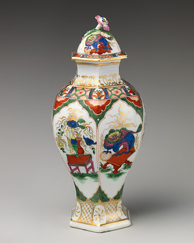 Covered vase (one of a pair)