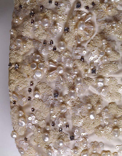 Ball gown, House of Dior (French, founded 1946), silk, sequins, stones, simulated pearls, French