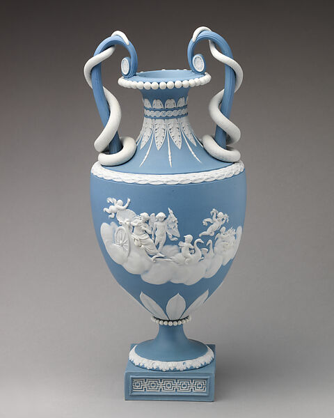 Vase (one of a pair, Josiah Wedgwood and Sons (British, Etruria, Staffordshire, 1759–present), Jasperware, British, Etruria, Staffordshire