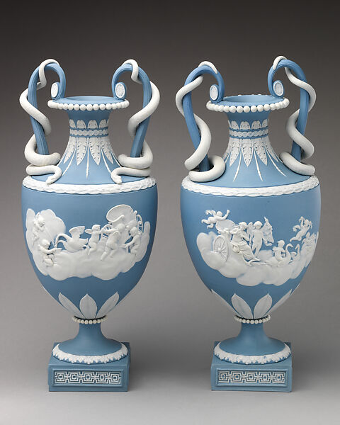 Vase (one of a pair, Josiah Wedgwood and Sons (British, Etruria, Staffordshire, 1759–present), Jasperware, British, Etruria, Staffordshire