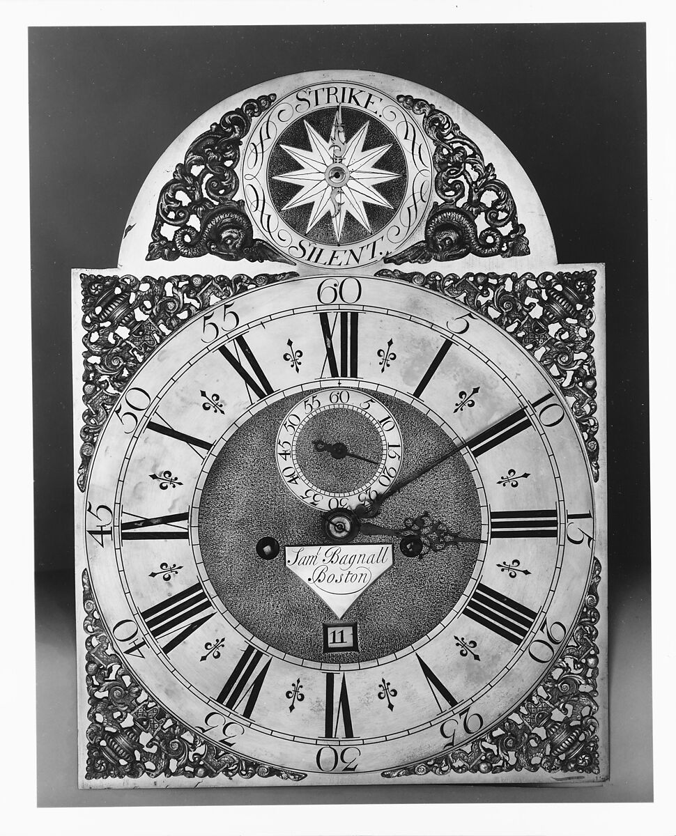 Tall Clock, Samuel Bagnall (active ca. 1740–1760), Walnut, American