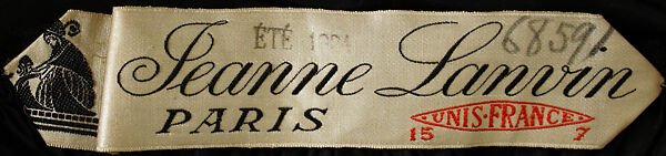 Robe de Style, House of Lanvin (French, founded 1889), silk, metallic thread, glass, French