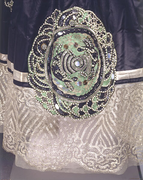 Robe de Style, House of Lanvin (French, founded 1889), silk, metallic thread, glass, French