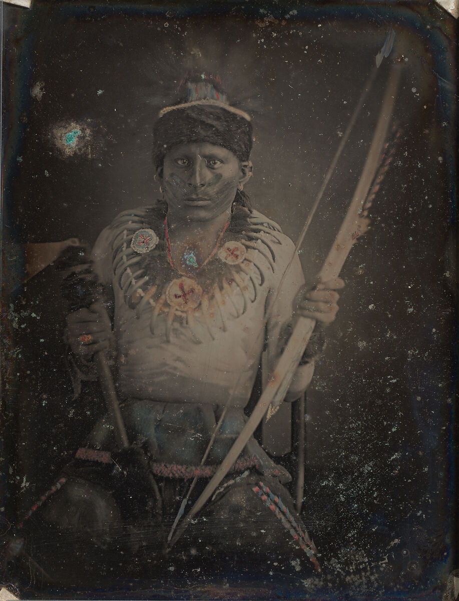 Bum-bemsue, Thomas Martin Easterly (American, 1809–1882), Daguerreotype with applied color 